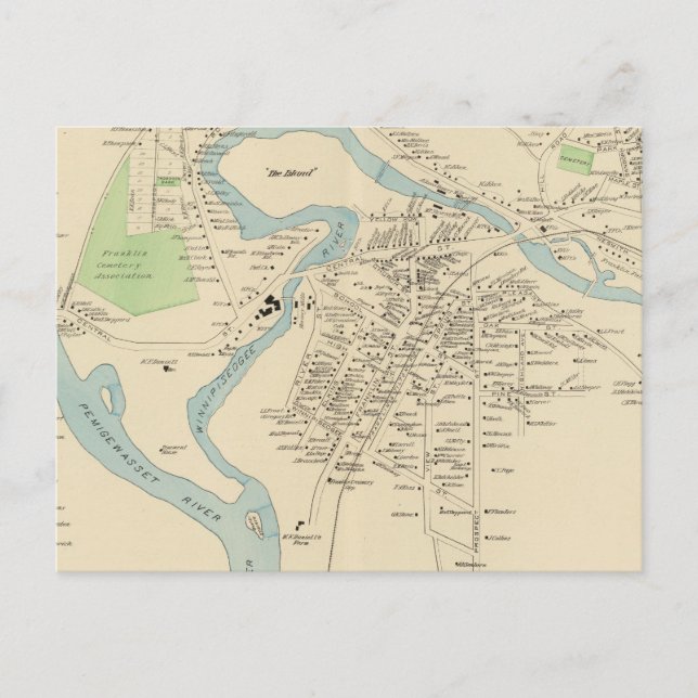 Carte Postale Franklin, Franklin Falls (Devant)