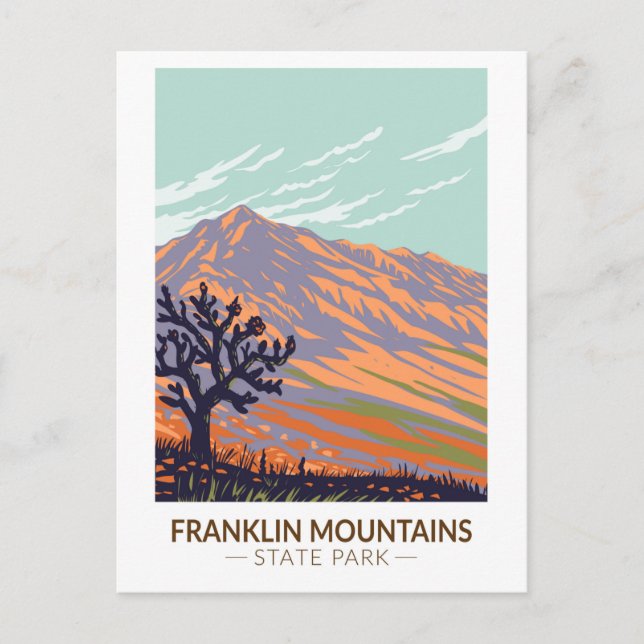 Carte Postale Franklin Mountains State Park Texas Vintage (Devant)