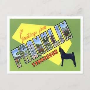 Carte Postale Franklin, Tennessee Vintage Big Letters