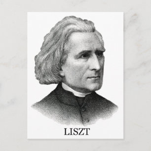 Carte Postale Franz Liszt, noir