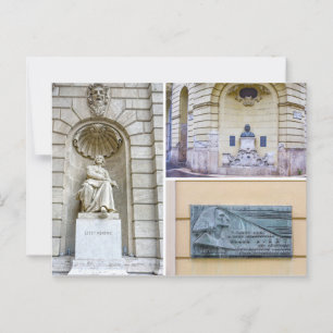 Carte Postale Franz Liszt Sculptures Collage