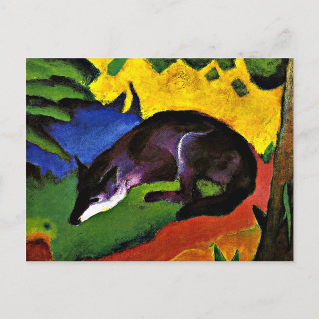 Carte Postale Franz Marc - Blue Fox (Devant)