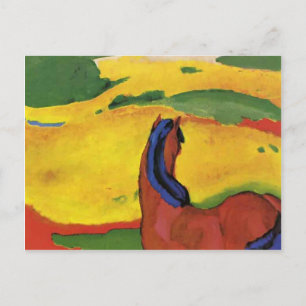 Carte Postale Franz Marc- Cheval dans un paysage