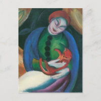 Franz Marc - Fille avec un chat II
