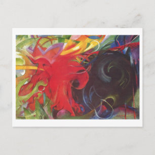 Carte Postale Franz Marc - Formes de combat 1914 Couleur Noir Ro