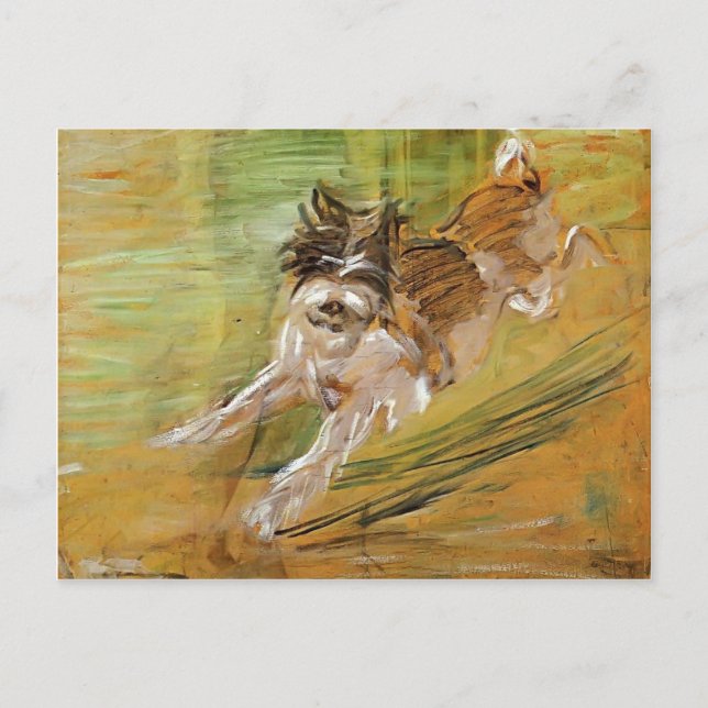Carte Postale Franz Marc : Jumping Chien Schlick (Devant)