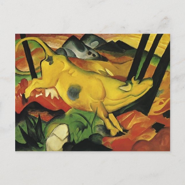 Carte Postale Franz Marc- La vache jaune (Devant)