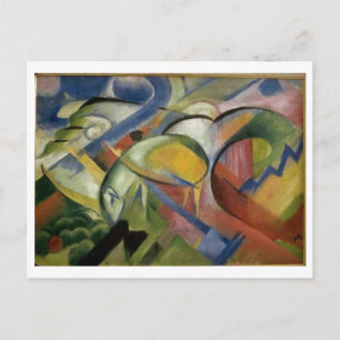 Carte Postale Franz Marc L'Agneau 1913-14 Mouton Ewe Bébé animal