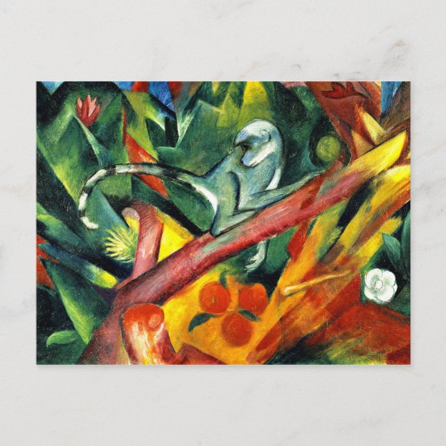 Carte Postale Franz Marc - Le Petit Singe (Devant)