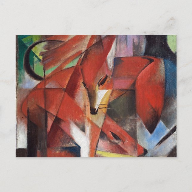 Carte Postale Franz Marc - Les Renards, 1913 (Devant)
