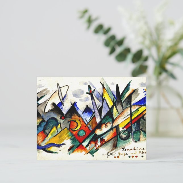 Carte Postale Franz Marc - Sonatine pour Violon et Piano (Debout devant)