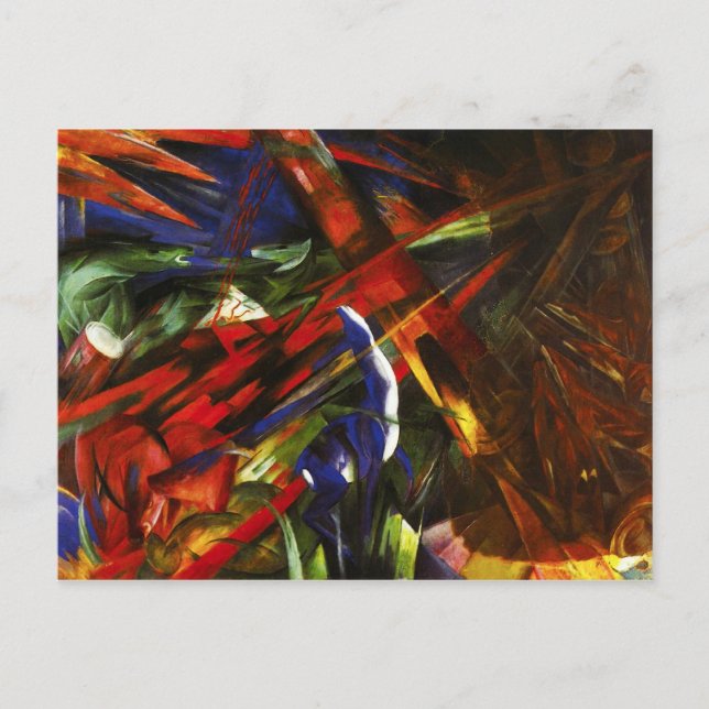 Carte Postale Franz Marc Tierschicksale (Devant)