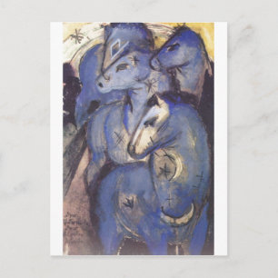 Carte Postale Franz Marc - Tour des Chevaux Bleus 1913 Equestre