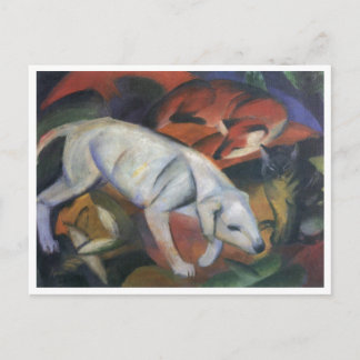 Carte Postale Franz Marc - Trois animaux 1912 chien renard chat