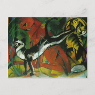 Carte Postale Franz Marc - Trois Chats