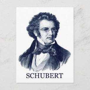 Carte Postale Franz Schubert, bleu