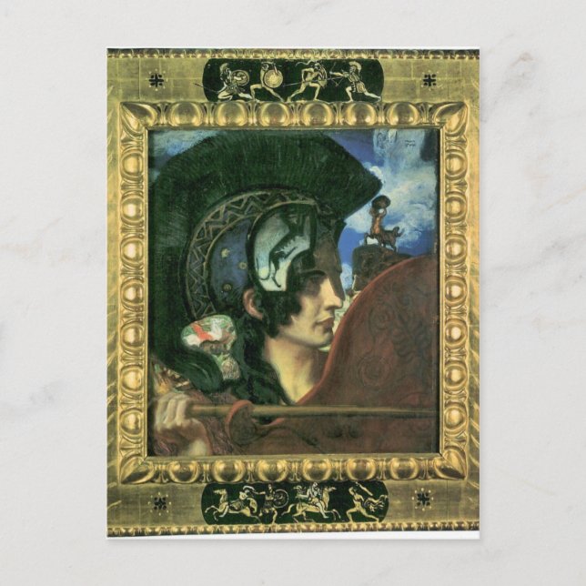 Carte Postale Franz von Stuck - Combat amazon (Devant)