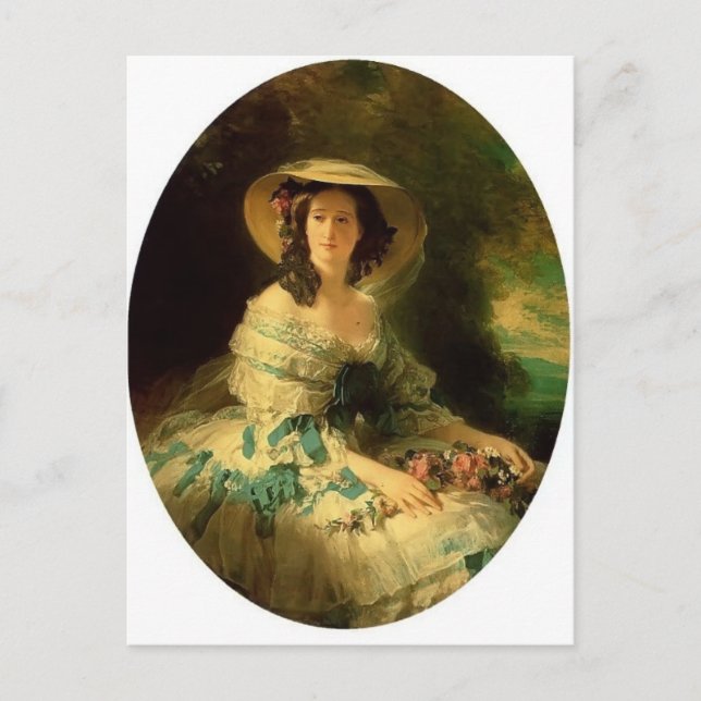 Carte Postale Franz Winterhalter - Eugénie de Montijo (Devant)