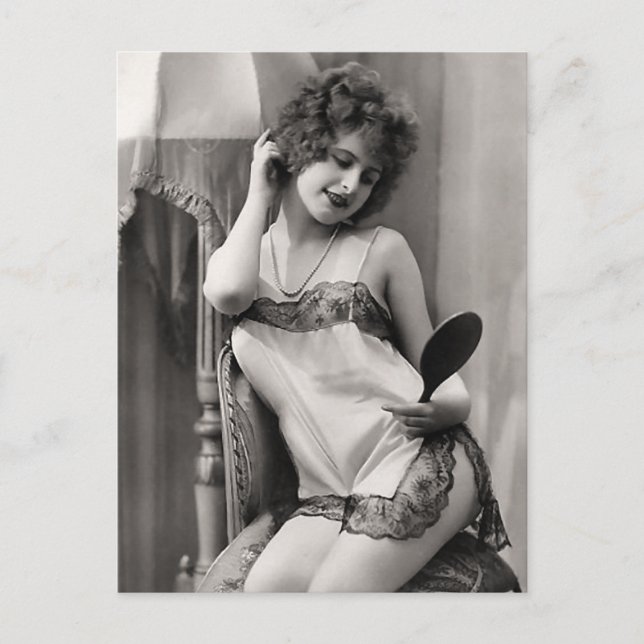 Carte Postale Frappe en lingerie (Devant)