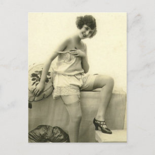 Carte Postale Frappe vintage Risque photo française