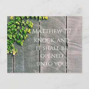 Carte Postale Frappez et la porte s'ouvrira Meilleurs Vœux de ré