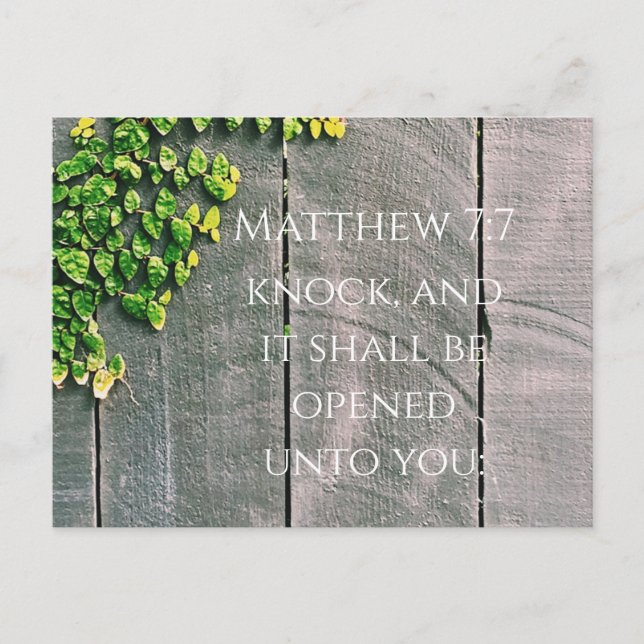 Carte Postale Frappez et la porte s'ouvrira Meilleurs Vœux de Ré (Devant)