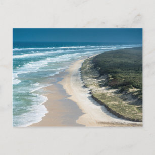 Carte Postale Fraser Island vue aérienne sur la plage de 100 km.