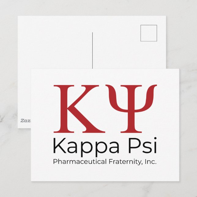 Carte Postale Fraternité pharmaceutique Kappa Psi (Devant / Derrière)