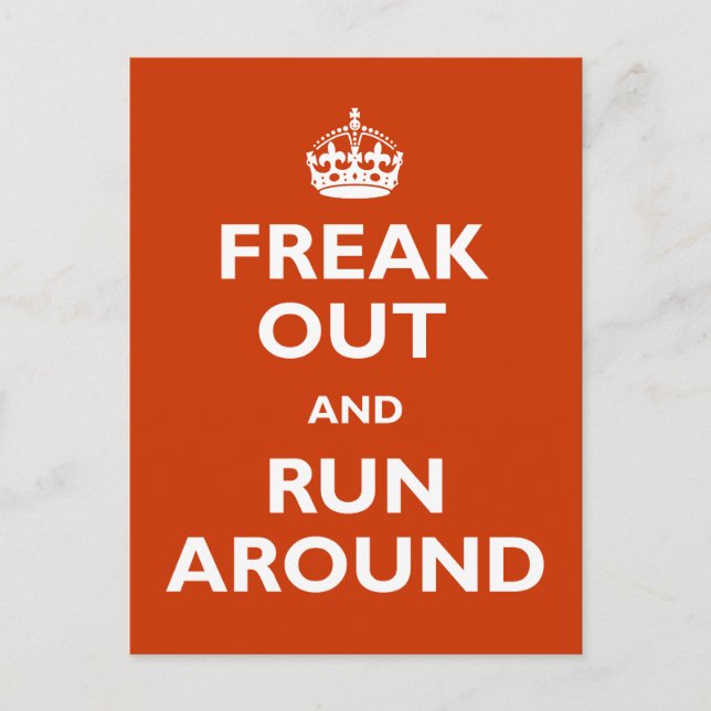 Carte Postale Freak Out & Run Autour (Devant)