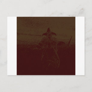 Carte Postale Freaky Scary Harlequin Clown