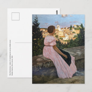 Carte Postale Frédéric Bazille - La Robe rose