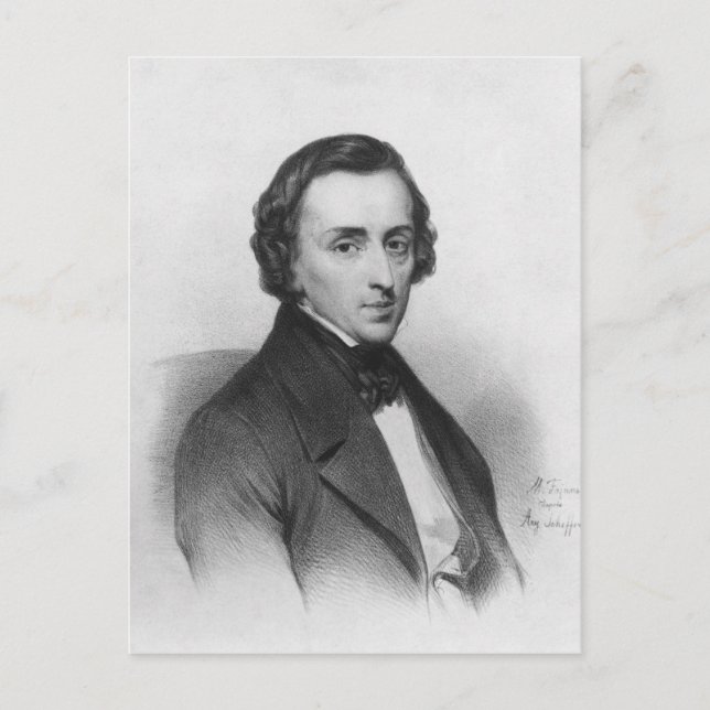 Carte Postale Frederic Chopin, après Ary Scheffer (Devant)