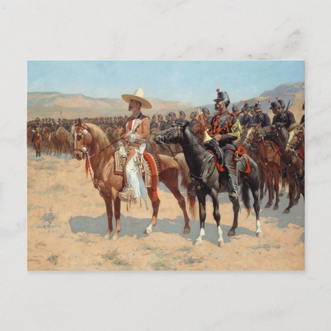 Carte Postale Frederic Remington - Le grand mexicain (Devant)