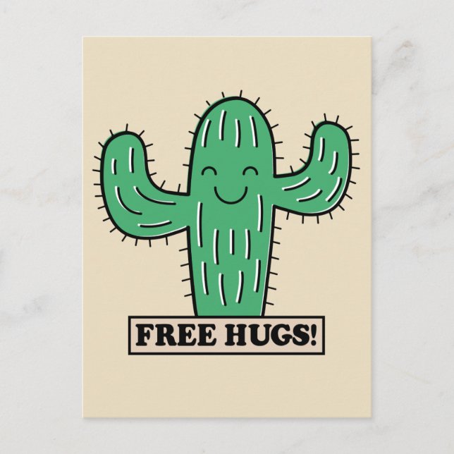 Carte Postale Free Cactus Hugs postcard (Devant)