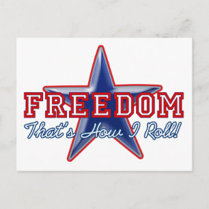 Carte Postale Freedom Star, comment je roule