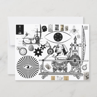 Carte Postale Freemason Steampunk Time Travel
