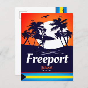 Carte Postale Freeport Bahamas Vintage Souvenirs