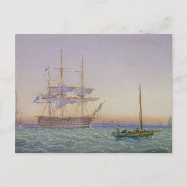 Carte Postale Frégates de H.M. en Ancre (Devant)