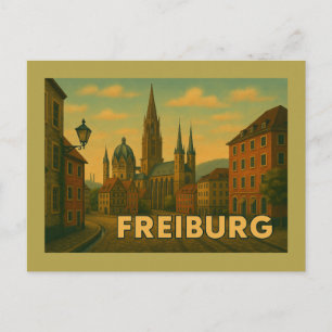 Carte Postale Freiburg Allemagne Ville Art