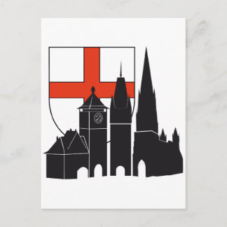 Carte Postale Freiburg Silhouette mit Wappen