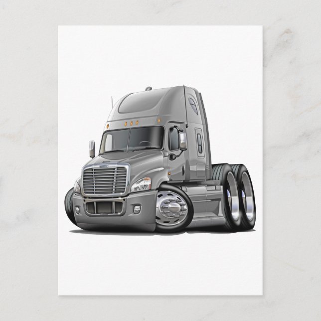 Carte Postale Freightliner Cascadia Silver Truck (Devant)