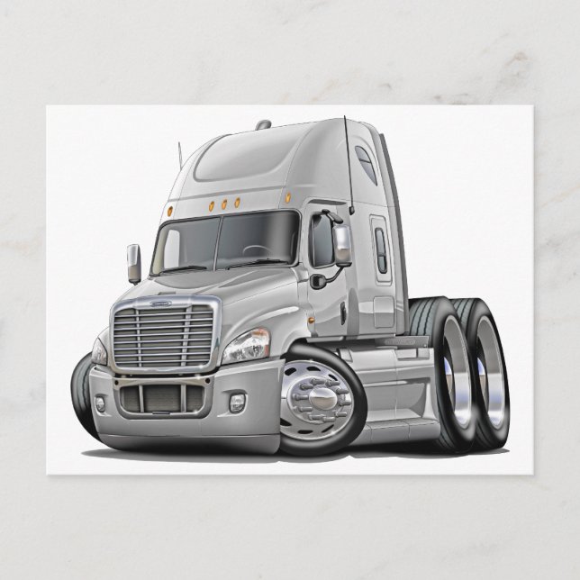 Carte Postale Freightliner Cascadia White Truck (Devant)
