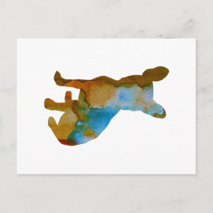 Carte Postale French Bulldog Frenchie Dog Art