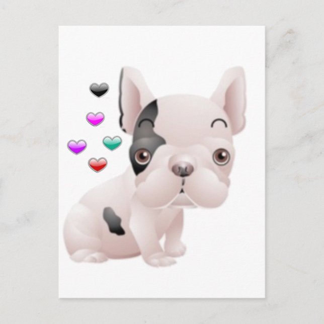 Carte Postale French Bulldog Love (Devant)