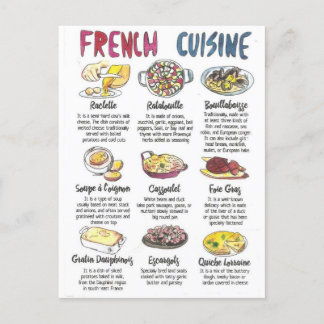 Carte Postale French cuisine