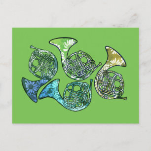 Carte Postale French Horns Daisy Classe de groupe