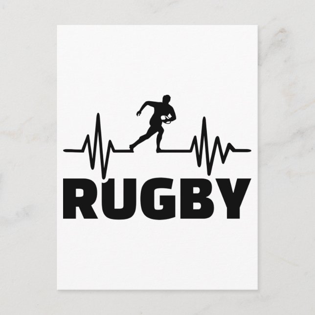 Carte Postale Fréquence de rugby (Devant)