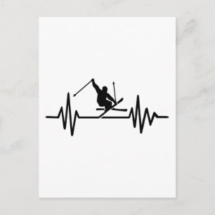 Carte Postale Fréquence de ski