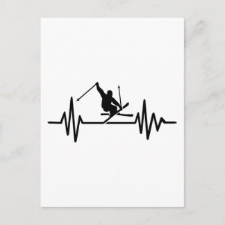 Carte Postale Fréquence de ski