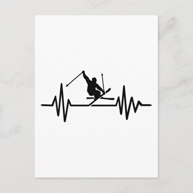 Carte Postale Fréquence de ski (Devant)